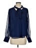 Ann Taylor 100% Polyester Blue Long Sleeve Blouse Size S - photo 1