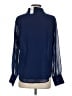 Ann Taylor 100% Polyester Blue Long Sleeve Blouse Size S - photo 2
