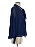 Ann Taylor 100% Polyester Blue Long Sleeve Blouse Size S - photo 4