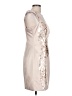 Karen Millen Metallic Silver Cocktail Dress Size 10 - photo 4