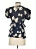 Nanette Lepore Blue Short Sleeve Blouse Size 4 - photo 2