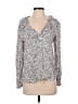 Ann Taylor LOFT 100% Rayon Silver Long Sleeve Blouse Size S - photo 1