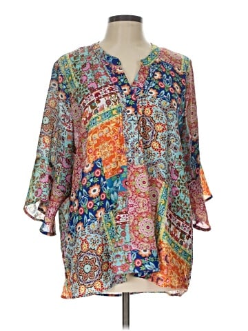 Sunny Leigh 3/4 Sleeve Blouse (view 1)