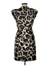 Tibi 100% Acetate Animal Print Brown Cocktail Dress Size 12 - photo 2