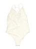 Zara Solid Ivory One Piece Swimsuit Size L - photo 2