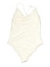 Zara Solid Ivory One Piece Swimsuit Size L - photo 1