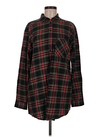 Topshop Long Sleeve Button-Down Shirt (view 1)