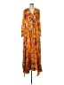 Unique Vintage Orange Casual Dress Size S - photo 1