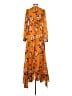 Unique Vintage Orange Casual Dress Size S - photo 2