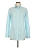 J. McLaughlin Stripes Teal Long Sleeve Button-Down Shirt Size M - photo 1