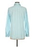 J. McLaughlin Stripes Teal Long Sleeve Button-Down Shirt Size M - photo 2