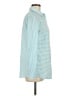 J. McLaughlin Stripes Teal Long Sleeve Button-Down Shirt Size M - photo 4