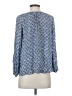 Joie 100% Silk Chevron-herringbone Jacquard Paisley Blue 3/4 Sleeve Silk Top Size S - photo 2
