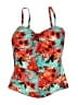 Ocean Blue Floral Teal Swimsuit Top Size XL - photo 1