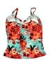 Ocean Blue Floral Teal Swimsuit Top Size XL - photo 2