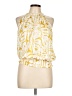 J by Joie 100% Polyester Yellow Sleeveless Blouse Size L - photo 1