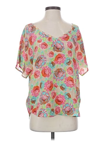 Ella Moss Short Sleeve Silk Top (view 1)