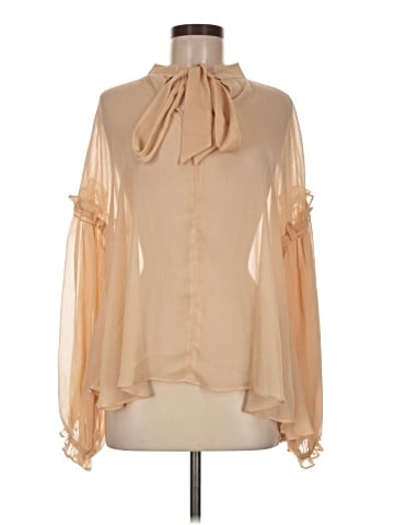 Topshop Long Sleeve Blouse (view 1)