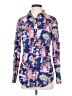 J. McLaughlin Print Blue Long Sleeve Blouse Size S - photo 1