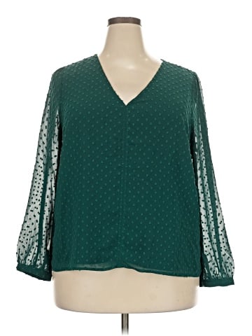 J.Crew Factory Store 3/4 Sleeve Blouse (view 1)