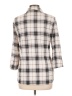 Eden & Olivia Plaid Ivory 3/4 Sleeve Blouse Size L - photo 2