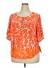 Democracy Orange Short Sleeve Blouse Size 2X - photo 1