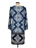Studio One Paisley Blue Casual Dress Size L - photo 2