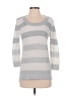 Tommy Hilfiger 100% Cotton Stripes Silver Pullover Sweater Size S - photo 1