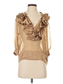 Amanda Uprichard 3/4 Sleeve Silk Top