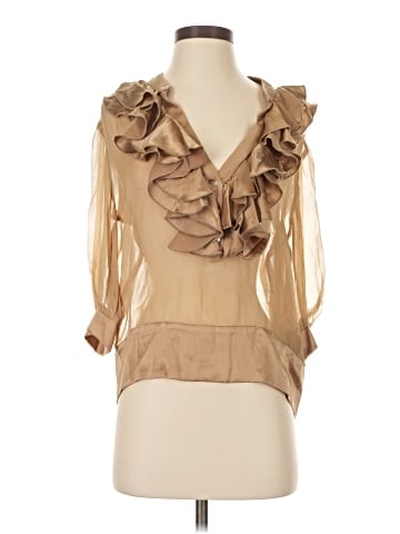 Amanda Uprichard 3/4 Sleeve Silk Top (view 1)