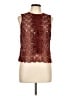 Witchery 100% Polyester Burgundy Sleeveless Blouse Size 10 - photo 1