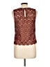 Witchery 100% Polyester Burgundy Sleeveless Blouse Size 10 - photo 2