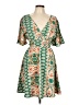 Shein 100% Polyester Paisley Green Casual Dress Size L - photo 1