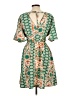 Shein 100% Polyester Paisley Green Casual Dress Size L - photo 2