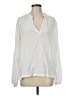 LA Made 100% Cotton White Long Sleeve Blouse Size M - photo 1