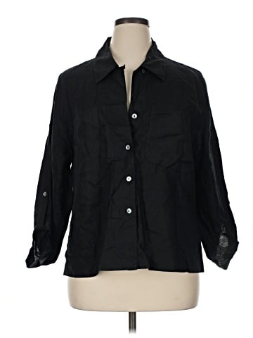 Debra deRoo 3/4 Sleeve Button-Down Shirt (view 1)