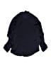 Express 100% Polyester Solid Black Blue 3/4 Sleeve Blouse Size S - photo 2