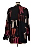 Nic + Zoe 100% Polyester Print Black Long Sleeve Blouse Size M - photo 2