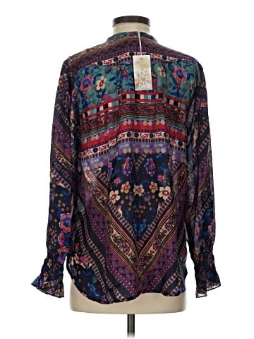 Johnny Was Long Sleeve Silk Top (view 2)