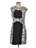 Tibi 100% Silk Graphic Gray Cocktail Dress Size 10 - photo 1