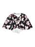 Mia Joy Floral Black Long Sleeve Blouse Size 2 - photo 1