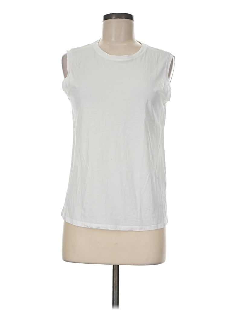 Pre-owned Quince Sleeveless T-shirt In White