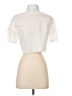 Zara 100% Cotton Ivory Short Sleeve Blouse Size S - photo 2