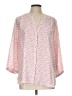 NYDJ Hearts Pink 3/4 Sleeve Blouse Size L - photo 1