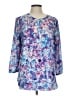NYDJ 100% Polyester Blue 3/4 Sleeve Blouse Size L - photo 1