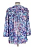 NYDJ 100% Polyester Blue 3/4 Sleeve Blouse Size L - photo 2