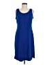 JM Studio Solid Blue Casual Dress Size M - photo 1