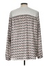NYDJ 100% Polyester Chevron-herringbone Ivory Long Sleeve Blouse Size L - photo 2