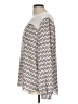 NYDJ 100% Polyester Chevron-herringbone Ivory Long Sleeve Blouse Size L - photo 5