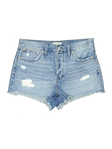 Madewell Relaxed Denim Shorts in Homecrest Wash: Ripped Edition (view 1)